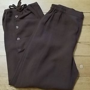 Fridaze linen tie bottom brown pant